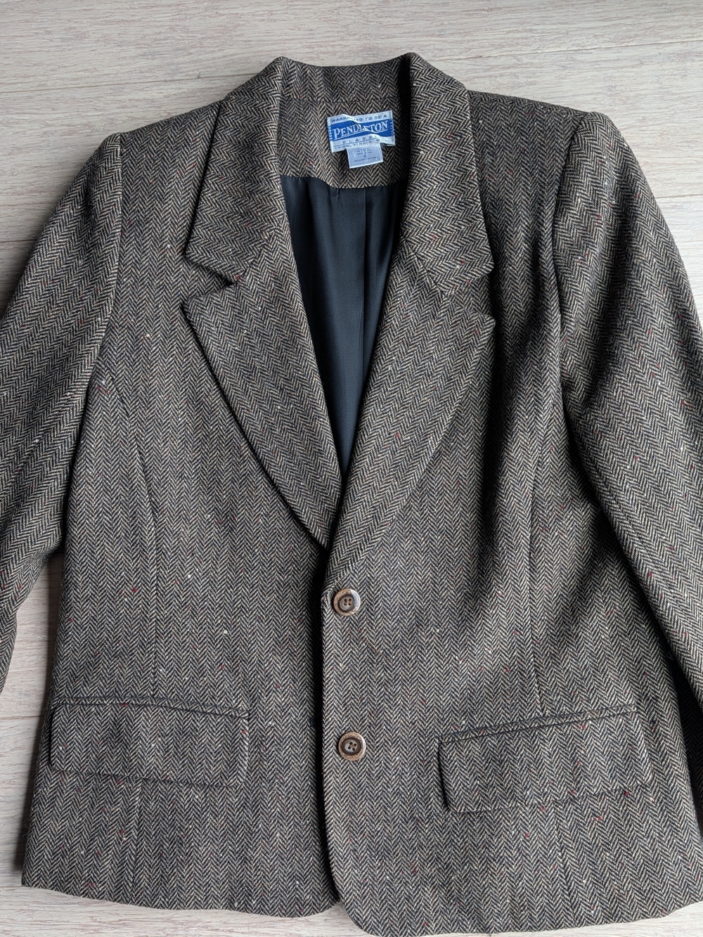 Vintage Pendleton Brown Tweed Wool Blazer